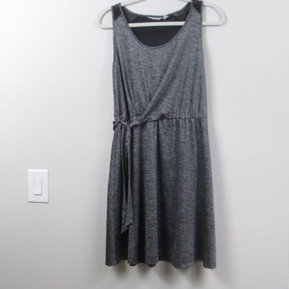 Athleta Sweet Saturday Dress Heathered Gray Size Small Stretchy Sporty Tie Waist